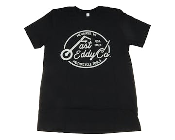 038314　FastEddy ホワイトロゴ Tシャツ ブラック M
